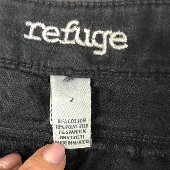 Refuge Black High Waist Women's Shorts Sz 2 (B2) - Picture 4 of 6